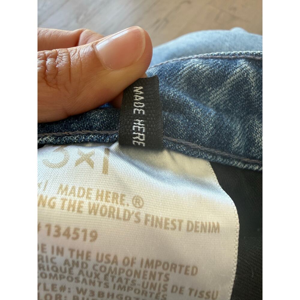 3x1 NYC Burke Beaded Boyfriend Jeans Sz 26 Made USA Light Wash Designer Denim - Picture 7 of 9